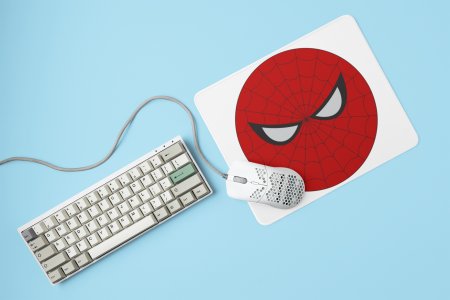 Spiderman mask - Printed animated creature Mousepads