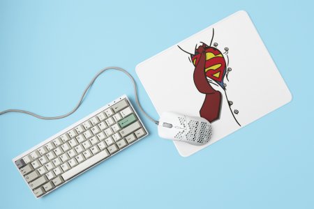 Superman with tie - Printed animated creature Mousepads