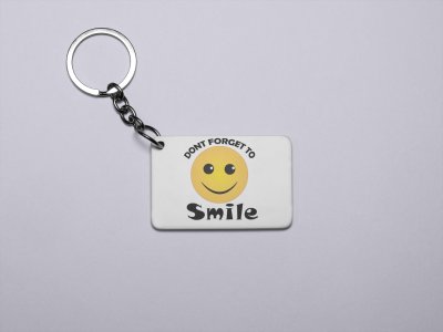 Don't Forget to Smile Emoji- Emoji Printed Keychains For Emoji Lovers(Pack Of 2)