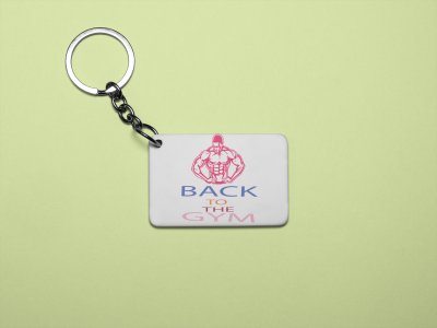 Back to the Gym, (BG Pink Muscle Man) - Printed Keychains for gym lovers(Pack of 2)