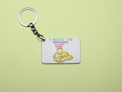 Get Up and Go, Harder Than You Did Yesterday - Printed Keychains for gym lovers(Pack of 2)