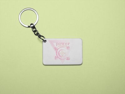 Power Unlimited, (BG Pink) - Printed Keychains for gym lovers(Pack of 2)