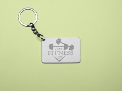 Fitness Gym, 2 Dumbles - Printed Keychains for gym lovers(Pack of 2)