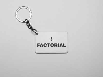 Factorial -Printed Keychains For Mathematics Lover(Pack of 2)