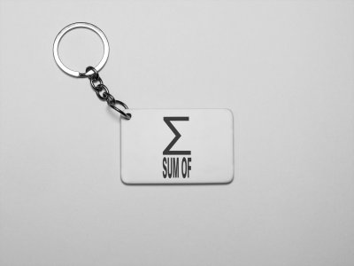 Sum of -Printed Keychains For Mathematics Lover(Pack of 2)