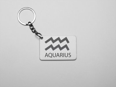 Aquarius - Zodiac Sign Printed Keychains For Astrology Lovers(Pack of 2)
