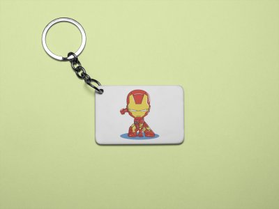 Iron man posing - Printed animated creature Keychains For Animation Lovers(Pack of 2)