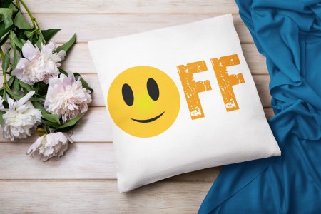 Mood off Emoji- Emoji Printed Pillow Covers For Emoji Lovers(Pack Of Two)