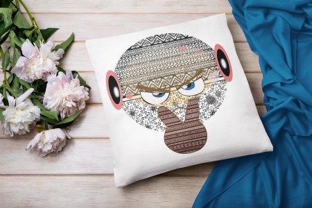 I Am Watching You Emoji in Patterns - Emoji Printed Pillow Covers For Emoji Lovers(Pack Of Two)