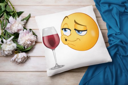 Whisky is Risky Emoji - Emoji Printed Pillow Covers For Emoji Lovers(Pack Of Two)