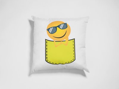 Chilling Emoji Inside the Pocket- Emoji Printed Pillow Covers For Emoji Lovers(Pack Of Two)