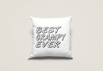 Best Grampy Ever Black text- Printed Pillow Covers (Pack Of Two)
