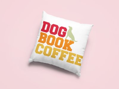 Dog book and coffee -Printed Pillow Covers For Pet Lovers(Pack Of Two)
