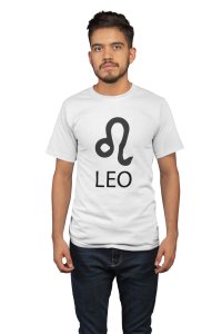 Leo (White T) - Printed Zodiac Sign Tshirts - Made especially for astrology lovers people