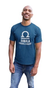 Libra, charming and harmony(Blue T) - Printed Zodiac Sign Tshirts - Made especially for astrology lovers people
