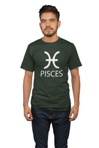 Pisces (Green T) - Printed Zodiac Sign Tshirts - Made especially for astrology lovers people