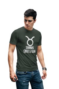 Taurus, sweet and calm (Green T) - Printed Zodiac Sign Tshirts - Made especially for astrology lovers people
