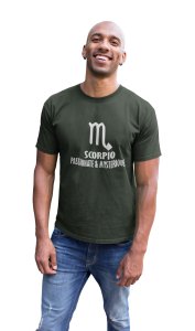 Scorpio, passionate and mysterious (Green T) - Printed Zodiac Sign Tshirts - Made especially for astrology lovers people