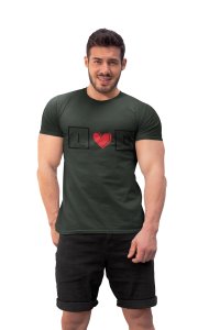 I Love U (Green T)- Clothes for Mathematics Lover - Suitable for Math Lover Person - Foremost Gifting Material for Your Friends, Teachers, and Close Ones