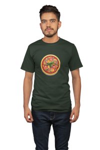 Pizza (Green T)- Clothes for Mathematics Lover - Suitable for Math Lover Person - Foremost Gifting Material for Your Friends, Teachers, and Close Ones