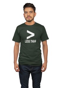 Less Than (Green T)- Clothes for Mathematics Lover - Suitable for Math Lover Person - Foremost Gifting Material for Your Friends, Teachers, and Close Ones