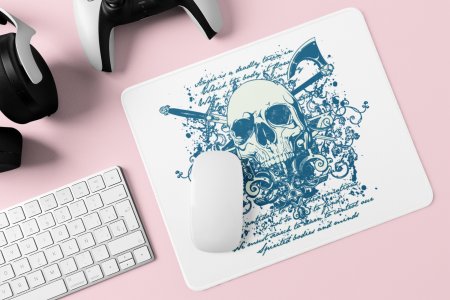 Anger skull - Printed animated Mousepad for animation lovers