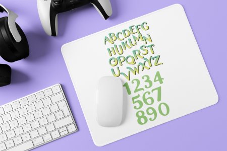 A-Z AND 1-0 - Printed animated Mousepad for animation lovers