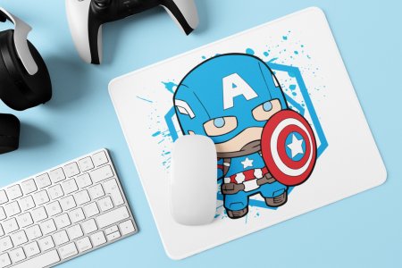 Baby captain america- Printed animated Mousepad for animation lovers