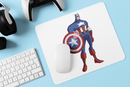 Captain America with shield- Printed animated Mousepad for animation lovers