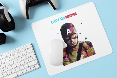 Captain America face- Printed animated Mousepad for animation lovers