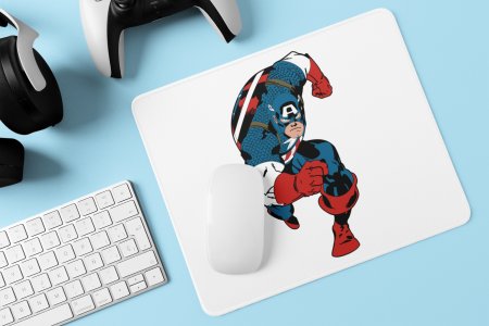Captain America Running - Printed animated Mousepad for animation lovers