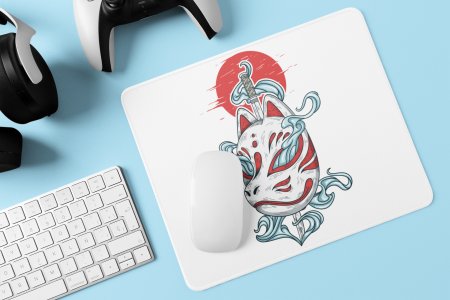 Kitsune mask- Printed animated Mousepad for animation lovers