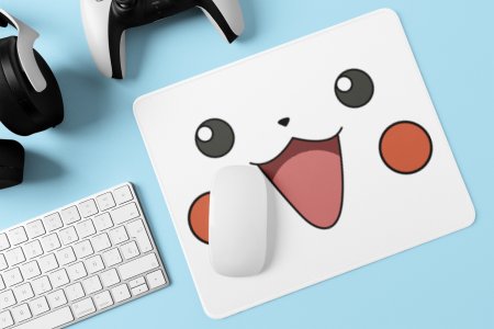 Pikachu face- Printed animated Mousepad for animation lovers