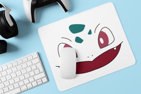 Bulbasaur face- Printed animated Mousepad for animation lovers4