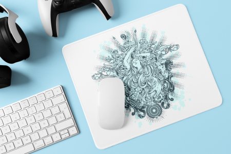 Wind girl - Printed animated Mousepad for animation lovers