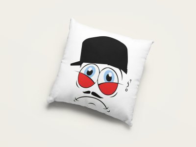 Charlie Chaplin Emoji - Printed Pillow Covers(Pack Of Two)