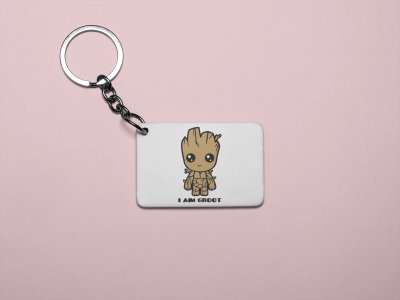 I am Groot - Printed acrylic animated Keychain(Pack Of 2)