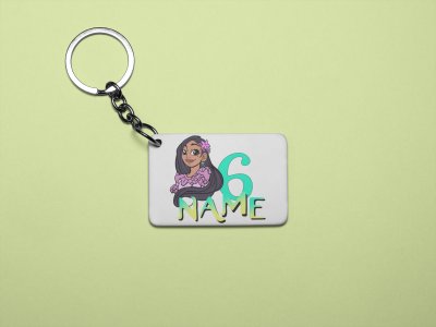Name, Isabela face - Printed acrylic animated Keychain(Pack Of 2)
