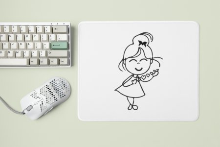 Blushing Girl- Designable Printed Mousepads(20cm x 18cm)