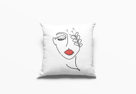 Women with flower-Printed Pillow Covers For (Pack Of Two)