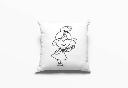 Blushing Girl-Printed Pillow Covers For (Pack Of Two)