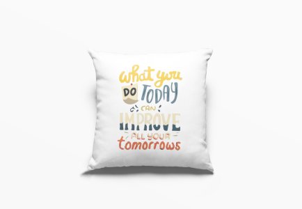Improve All Your Tomarrows- Printed Pillow Covers For  Bollywood Lovers(Pack Of Two)