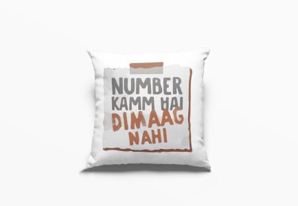 Number Kamm Hai Dimaag Nahi - Printed Pillow Covers For Bollywood Lovers(Pack Of Two)