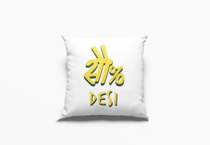 Sau takka Desi - Printed Pillow Covers Bollywood Lovers(Pack Of Two)
