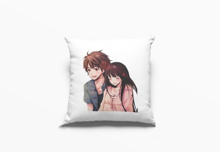 Anime Couple-Printed Pillow Covers For (Pack Of Two)