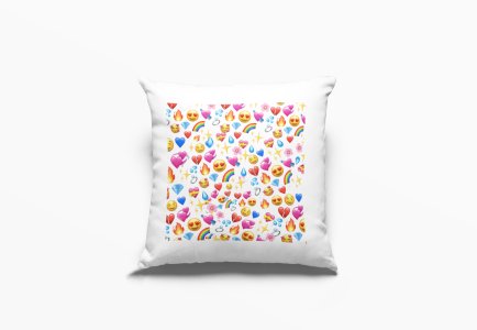 Lots Of Emojis -Printed Pillow Covers For (Pack Of Two)