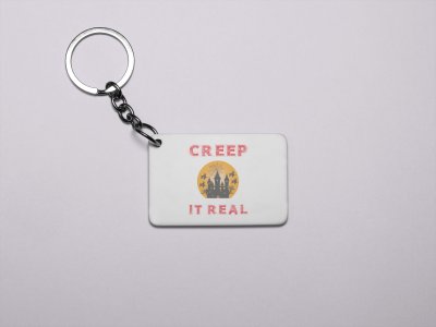 Creep it real-Haunted House-Printed Acrylic Keychains(Pack Of 2)
