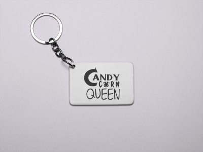 Candy Corn Queen Black Text -Haunted House-Printed Acrylic Keychains(Pack Of 2)
