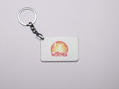 Witches Red Text-Printed Acrylic Keychains(Pack Of 2)