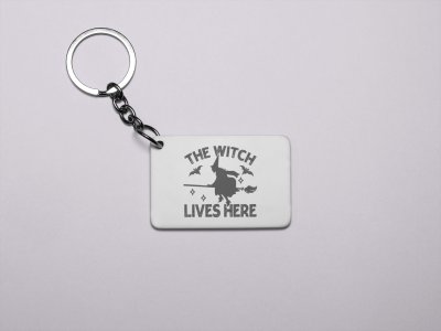 The Witch Lives Here-Printed Acrylic Keychains(Pack Of 2)